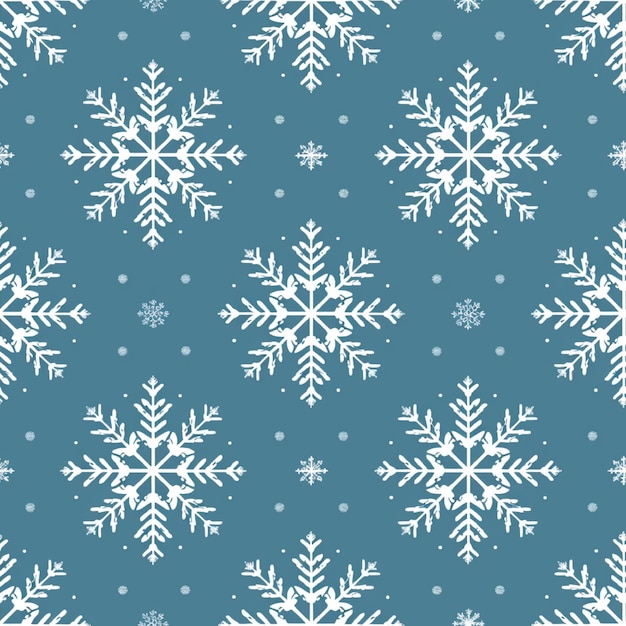 Vector snowflake seamless pattern background vector winter motif graphic with eps file