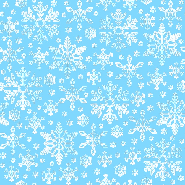 Snowflake seamless pattern, winter line snow background, paper wrap,  .