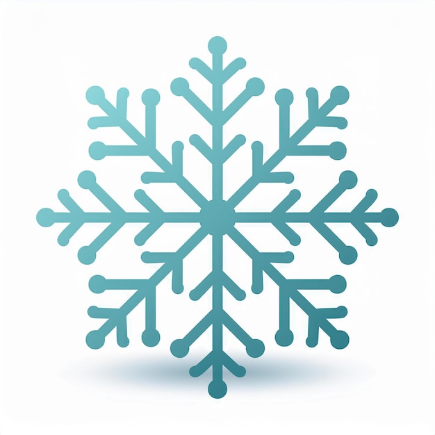 a snowflake that has a blue background with a green pattern