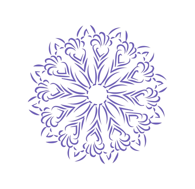 a snowflake that is blue and has a white pattern on it