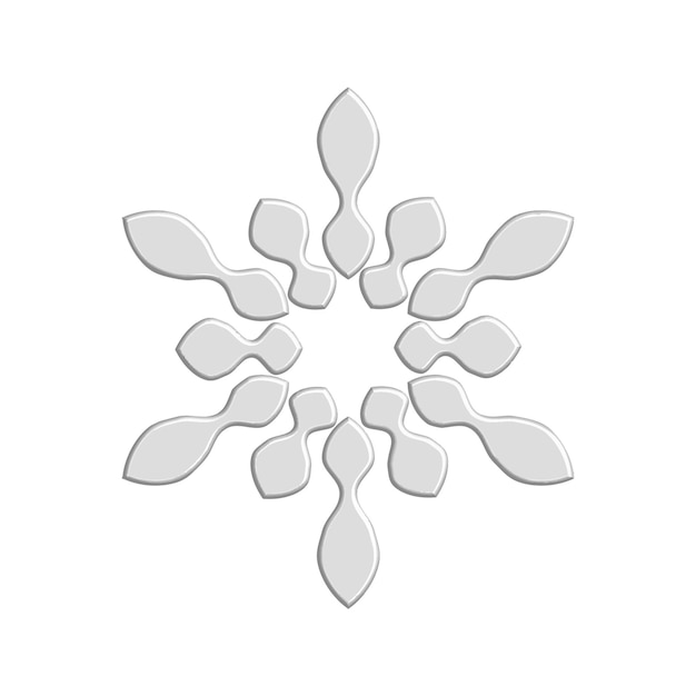 Vector snowflake variation icon collection ice crystal winter symbol vector illustration