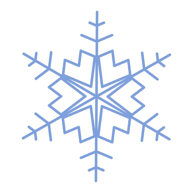 Snowflake vector icon Christmas and winter theme Simple flat illustration on white background