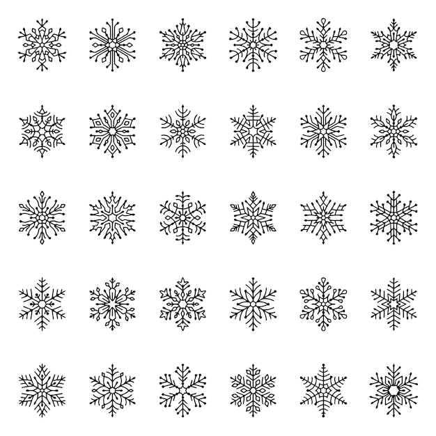 Vector snowflakes are a symbol of the year