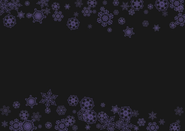 Snowflakes Christmas and New Year holiday banner