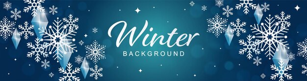 Snowflakes design for winter with snowflakes paper cut style on color background.