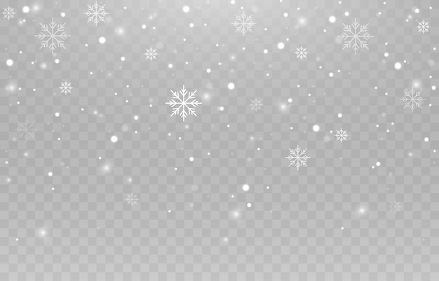 Snowflakes on an isolated background