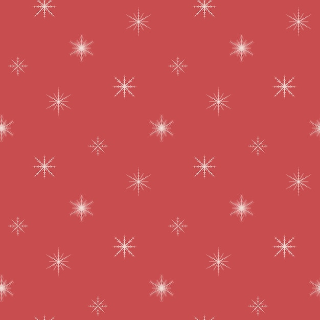 Snowflakes on red background