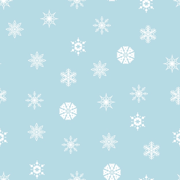 Snowflakes seamless pattern