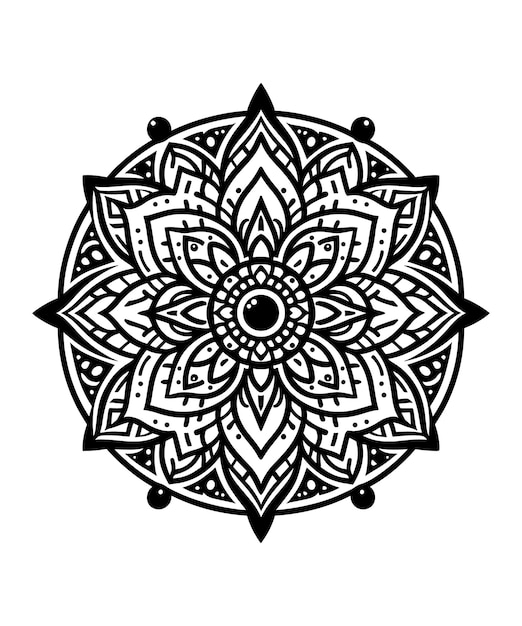 SNOWFLAKES STENCIL VECTOR03 MANDALA STYLE