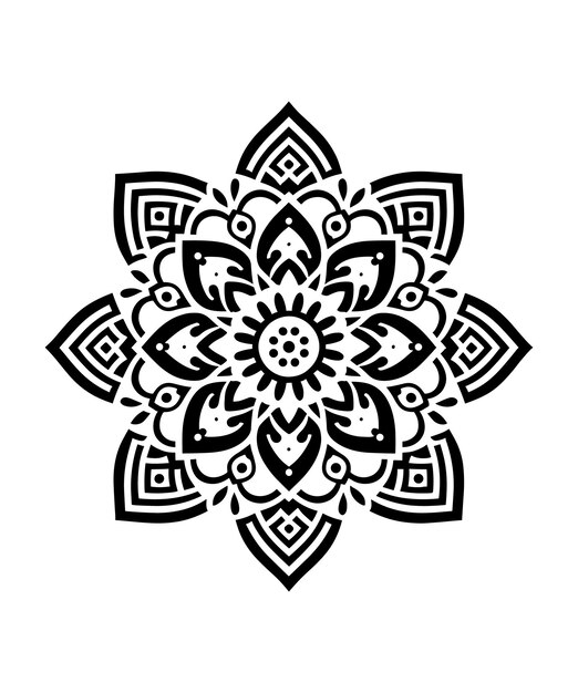 SNOWFLAKES STENCIL VECTOR13 MANDALA STYLE