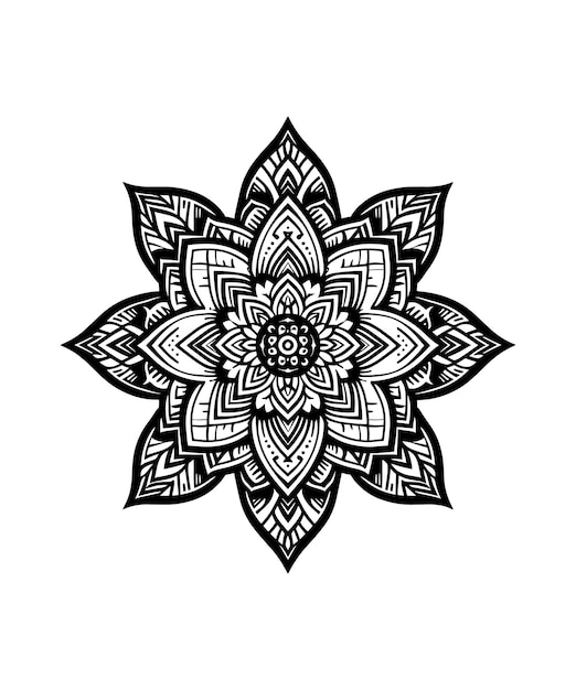 SNOWFLAKES STENCIL VECTOR14 MANDALA STYLE