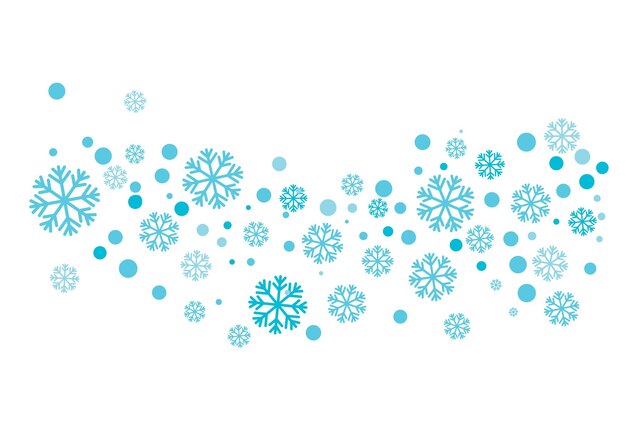 Snowflakes Style Design illustration