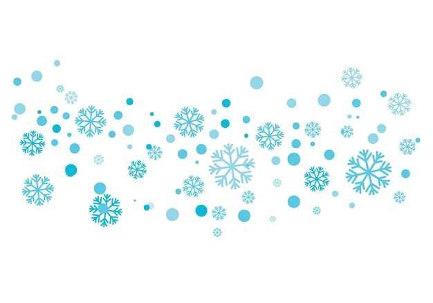 Snowflakes Style Design illustration