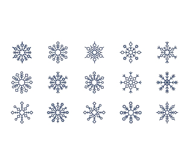 Snowflakes Vector set