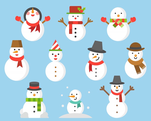 Snowman icon for winter and christmas