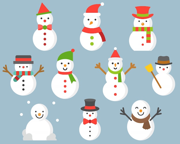 Snowman icon for winter and christmas