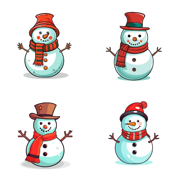 snowman red scarf