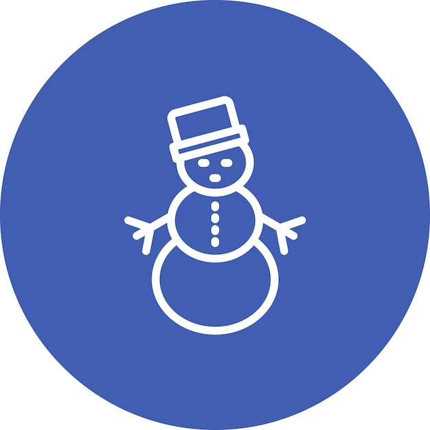 Snowman vector icon illustration of Weather iconset