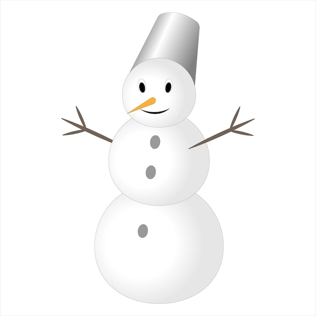 Snowman on a white background.Icon.Vector illustration.