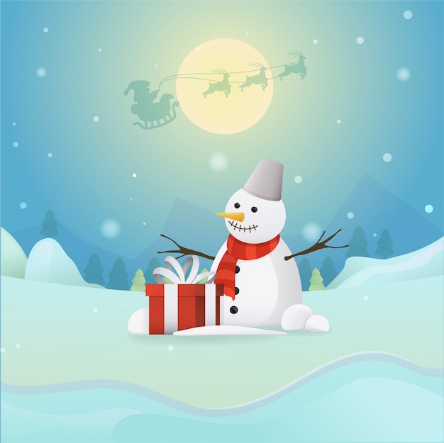 Vector snowman_winter