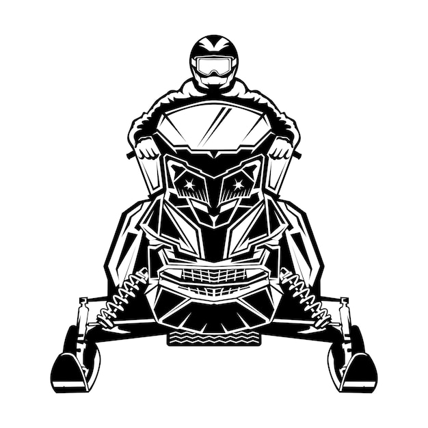 Snowmobile adventure vector illustration perfect for t shirt and logo design