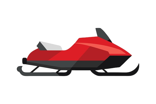 Vector snowmobile water transport isolated flat vector illustration