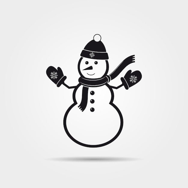 Snowrman in mittens logo