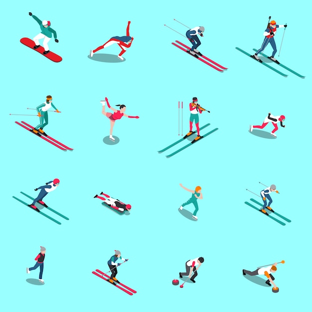 Snowsports People Isometric Collection