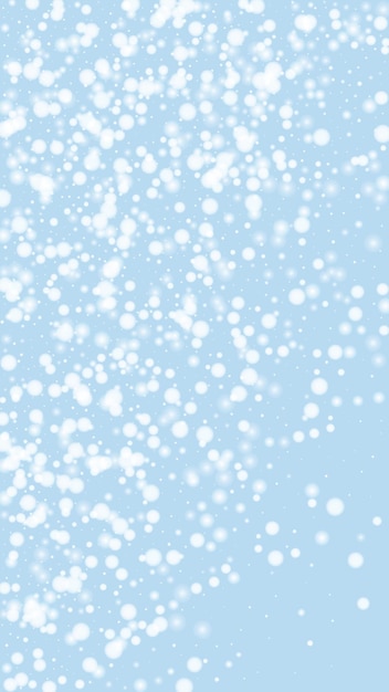 Snowy christmas background Subtle flying snow flakes and stars