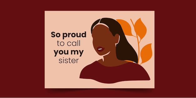 So proud to call you my sister, Greeting Card for African Women