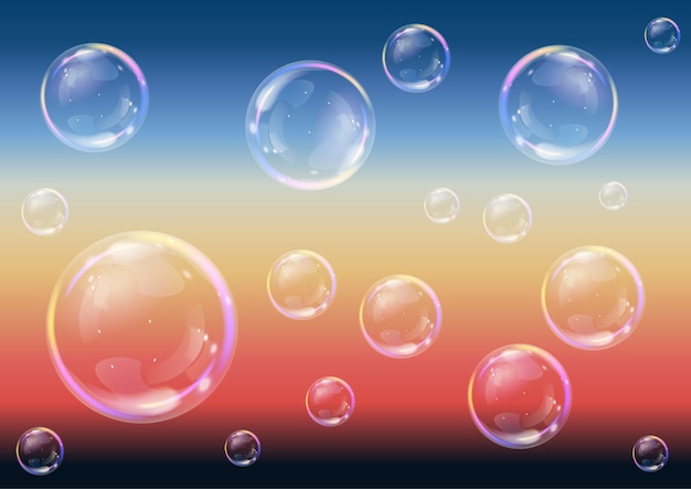 Soap bubbles on a gradient