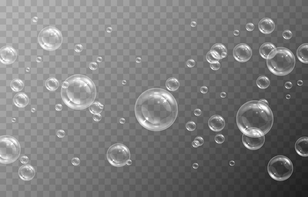 Soap bubbles on an isolated transparent background Soap bubbles png Soap detergent shampoo