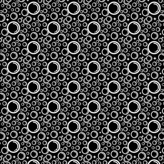 Soap bubbles seamless pattern Vector background