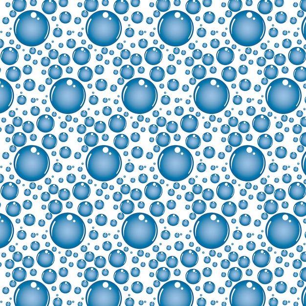 Soap bubbles seamless pattern Vector background