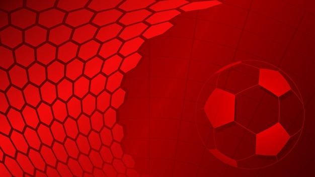 Soccer background in red colors