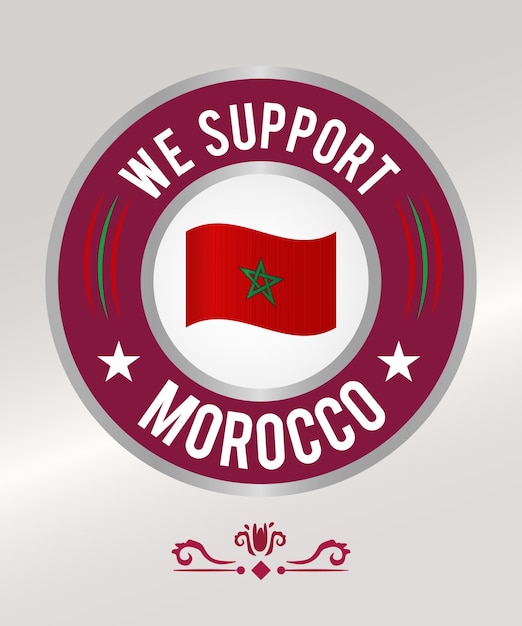 Soccer Badge Flag for Morocco Fans