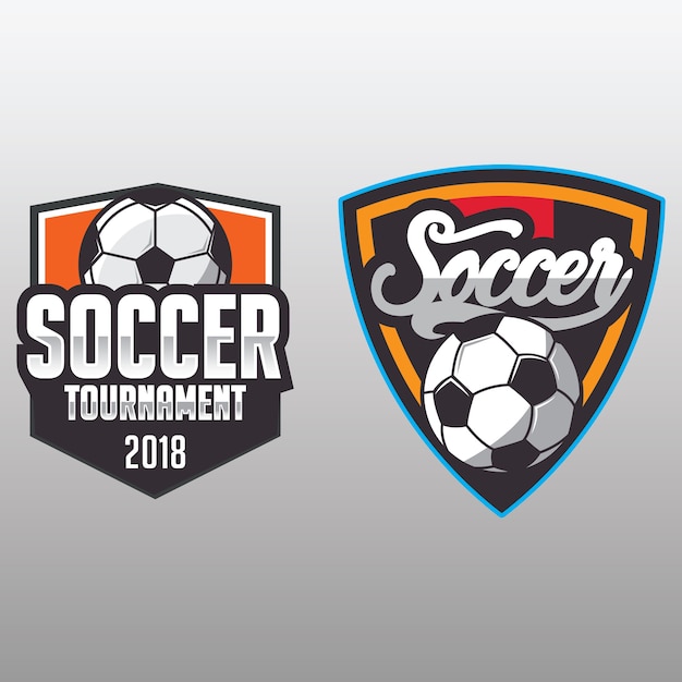 Soccer badge, football logo sport