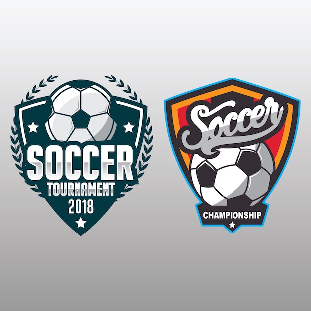 Soccer badge, football logo sport