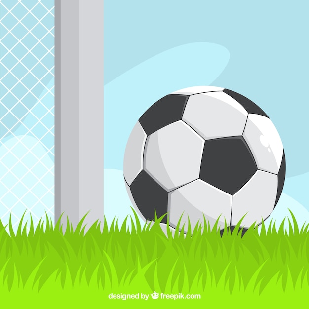 Soccer ball background in flat style