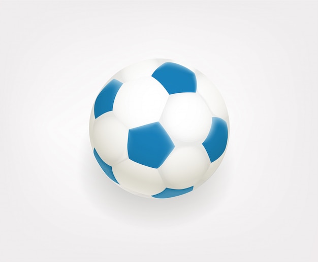 Vector soccer ball emoji isolated on white background