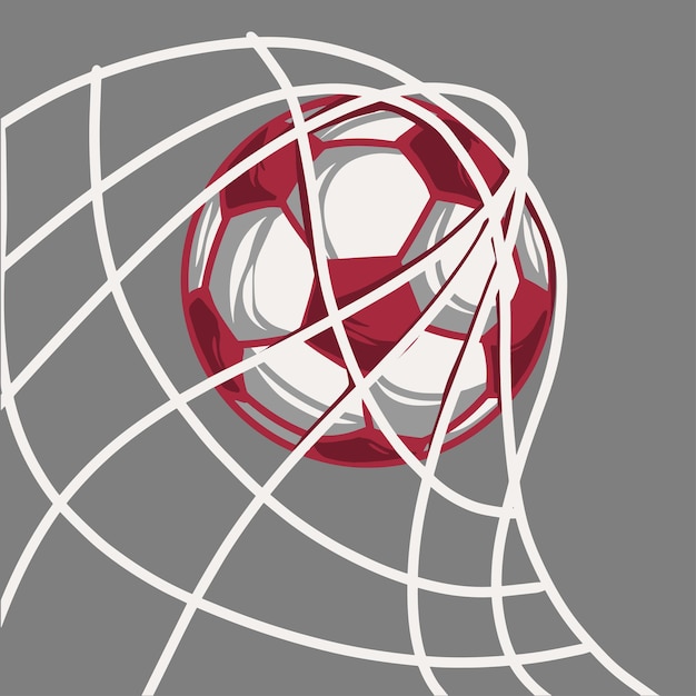 Soccer ball goal vector illustration