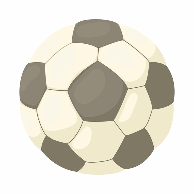 Soccer ball icon in cartoon style isolated on white background Sport symbol