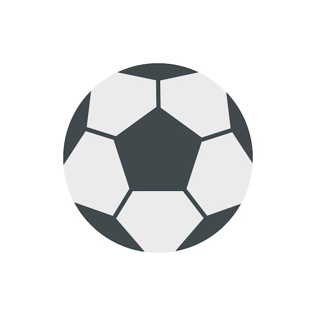 Soccer ball icon in flat style on a white background