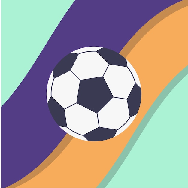 Soccer ball icon football 2022 Colored flat graphic vector illustration