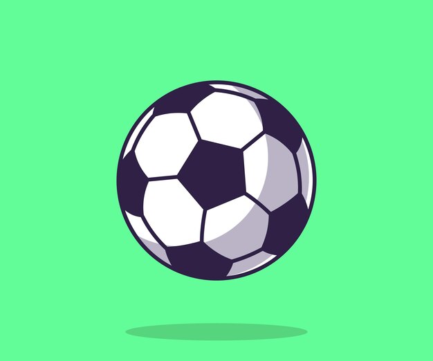 Vector soccer ball icon vector illustration. flat cartoon style.