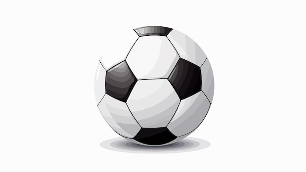 Vector soccer ball sport icon isolated flat vector