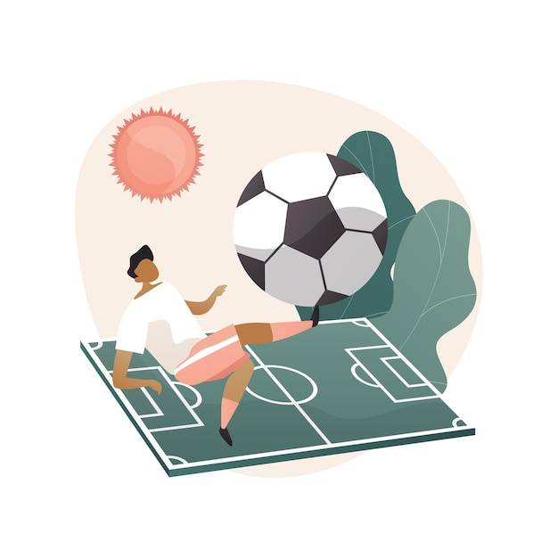 Soccer camp abstract concept illustration