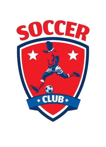 Soccer Club Logo in Vintage Badge Style