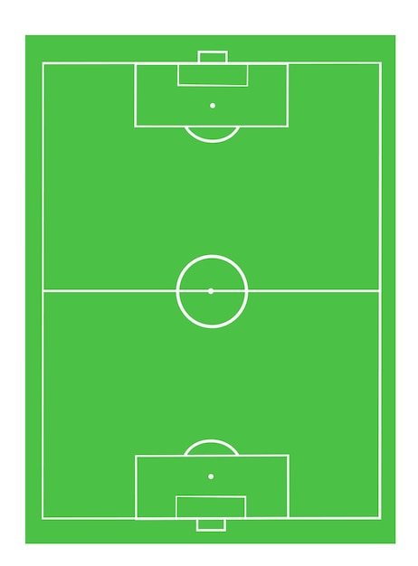 Soccer Field flat illustration