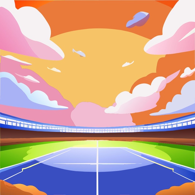 soccer field vector illustration